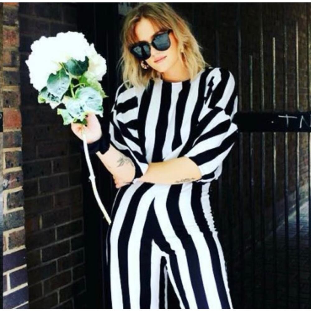 AOC Absence of Color Stripe Set Pants and Top M
